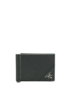 Prada Logo Plaque Wallet In Black