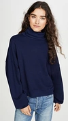 Agolde Balloon Sleeve Turtleneck Sweatshirt In Artic