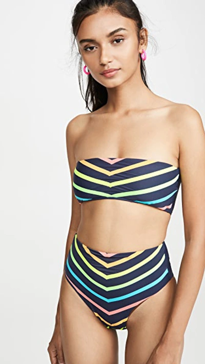 Tm Rio De Janeiro Paqueta Bikini Top In Neon Rainbow