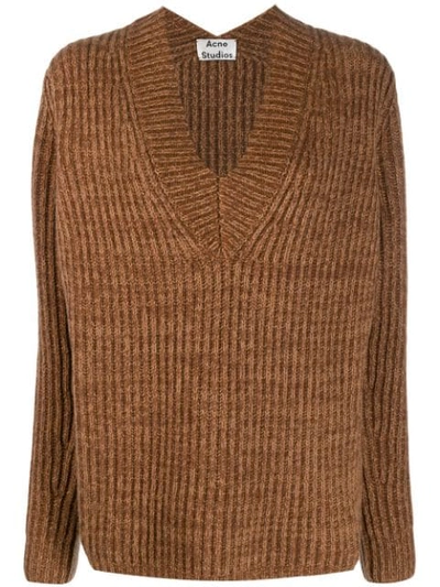 Acne Studios Keborah Wool Sweater In Brown