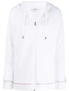 Fendi Embroidered Logo Hoodie In White