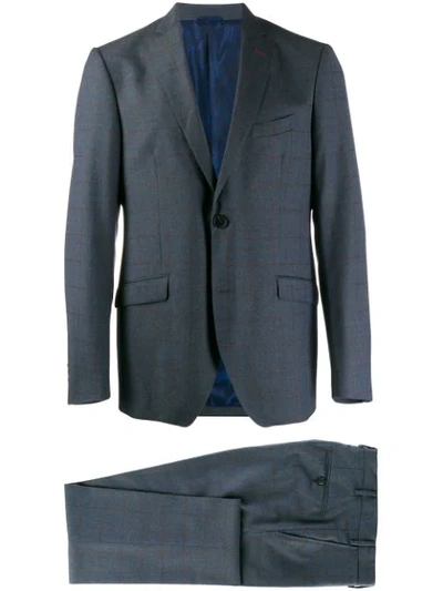 Etro Check Suit In 201 Ottanio