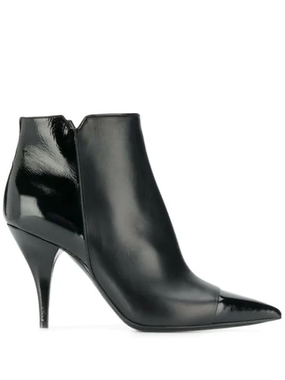 Casadei Stiletto Ankle Boots In Black