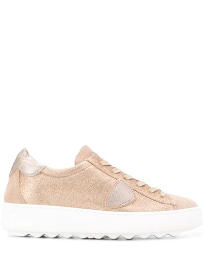 Philippe Model Glitter Trainers In Pink