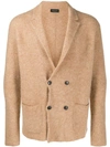 Roberto Collina Knitted Cardigan In Brown