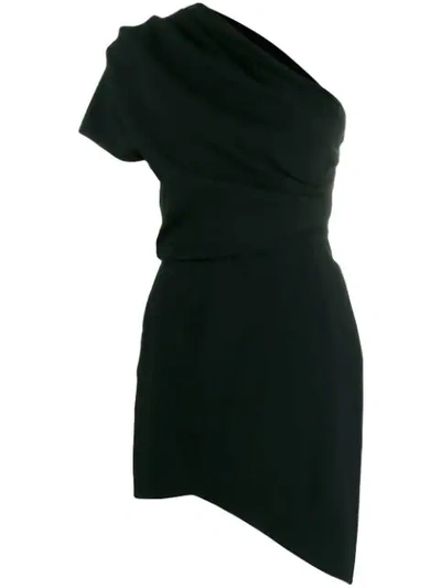 Saint Laurent Off-the-shoulder Mini Dress In Black