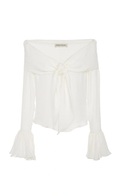 Andres Otalora Barbara Silk Blouse In White