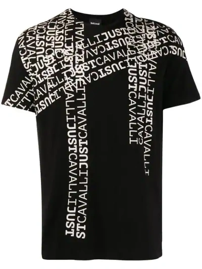 Just Cavalli Logo Print T-shirt In Black