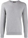 Z Zegna Long Sleeved Sweater In Grey