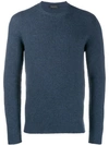 Roberto Collina Fine Knit Sweatshirt In Blue