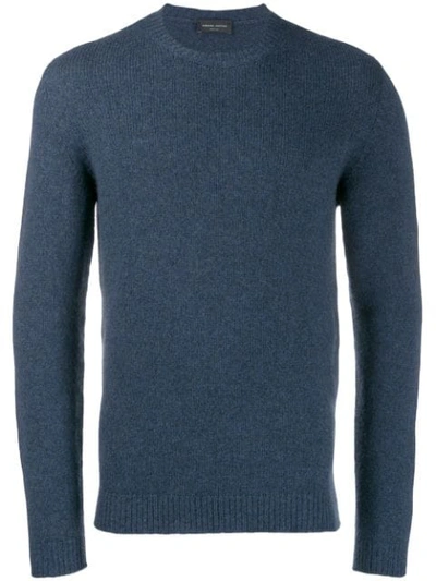 Roberto Collina Fine Knit Sweatshirt In Blue
