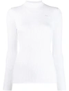 Courrèges Turtleneck Sweatshirt In White