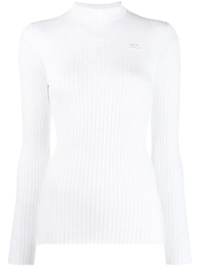 Courrèges Turtleneck Sweatshirt In White
