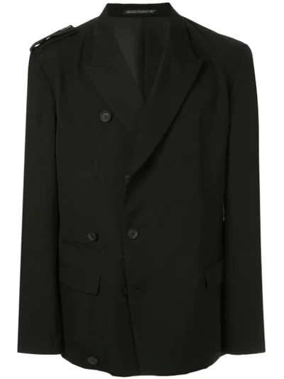 Yohji Yamamoto Shoulder Tab Jacket In Black