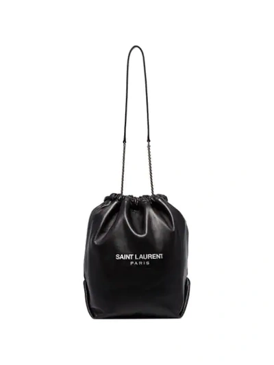 Saint Laurent Teddy Bucket Bag In Black