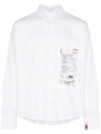 Vaquera Dry Cleaning Receipt Shirt In White
