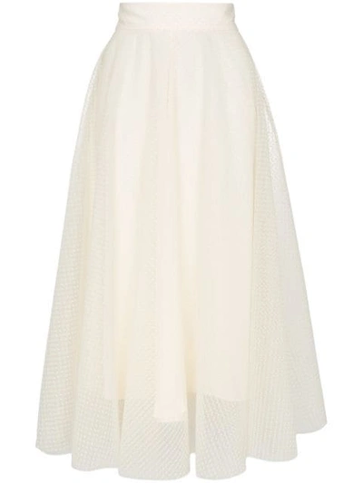 Zimmermann Layered Ballet Midi Skirt In White