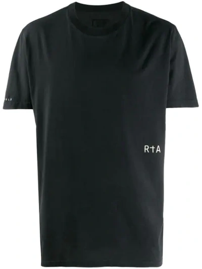 Rta Crew Neck Logo Printed T-shirt In Black