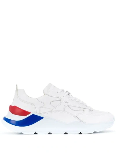 Date Fuga Mono Sneakers In White Leather
