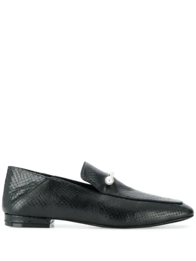 Coliac Pearl Horse-bit Loafers In Black