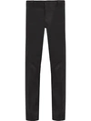 Prada Tailored Cropped Trousers In Black