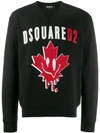 Dsquared2 Smiley Leaf Sweater In Black