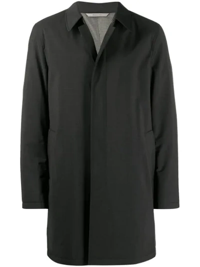 Canali Classic Trench Coat In Black
