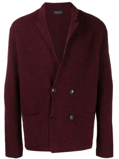 Roberto Collina Knitted Cardigan In Red
