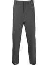 Prada Cropped Tailored Trousers In Grey
