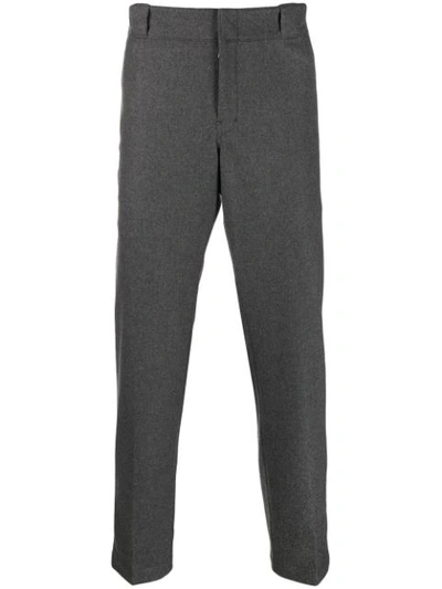 Prada Cropped Tailored Trousers In Grey