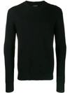 Roberto Collina Knitted Sweatshirt In Black