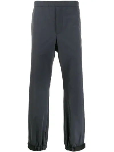 Prada Tailored Track Style Trousers In Blue