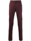 Dondup Slim-fit Chinos In Red