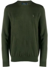 Polo Ralph Lauren Logo Embroidered Sweatshirt In Green