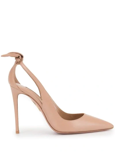 Aquazzura Bow Tie 105 Pumps In Pink