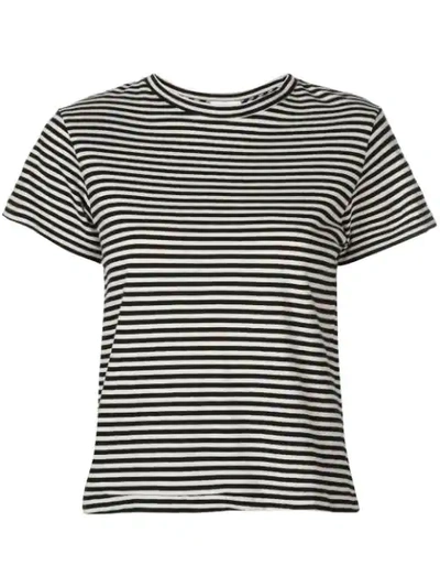 Re/done Striped T-shirt In Black