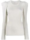P.a.r.o.s.h Ribbed Sweatshirt In Neutrals