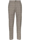 Dolce & Gabbana Tapered Houndstooth Trousers - Grey