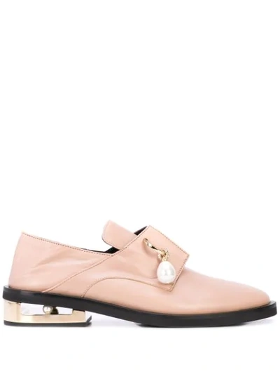Coliac Pearl-embellished Nathan Loafers In Neutrals