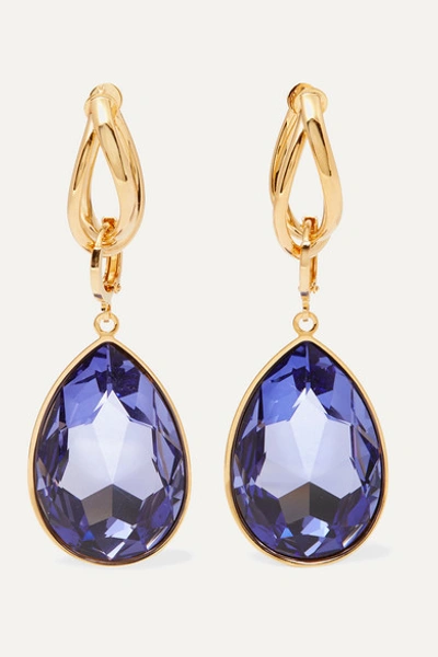 Mounser Night Sky Gold-plated Crystal Earrings In Blue