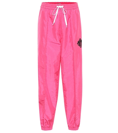 Miu Miu Nylon Trackpants In Pink