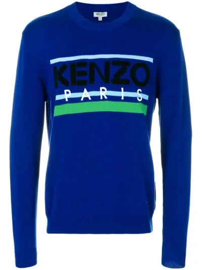 Kenzo Logo-graphic Sweatshirt In Blue