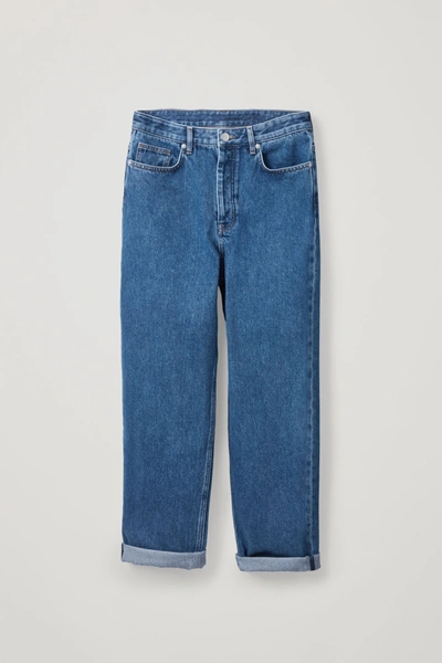Cos Tapered-leg High-rise Jeans In Blue