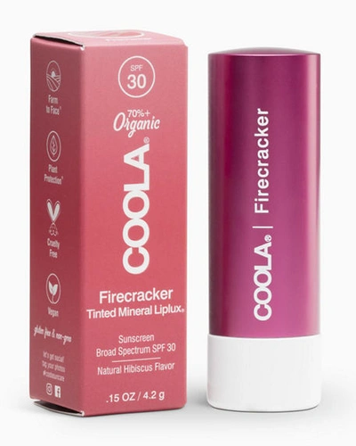 Coola Mineral Liplux Organic Tinted Lip Balm Sunscreen Spf 30 In Firecracker