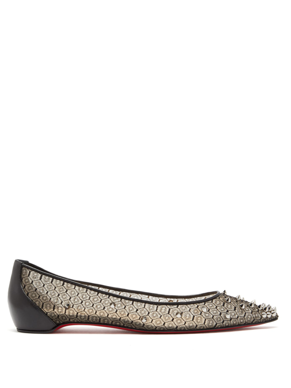 christian louboutin spike flats