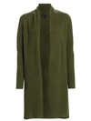 Saks Fifth Avenue Collection Cashmere Duster In Olive Moss Heather