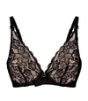 Aubade Paris Aubade Roseessence Plunging Underwire Triangle Bra In Black