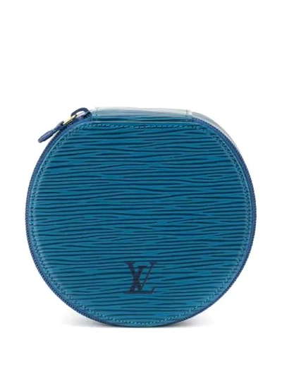 Pre-owned Louis Vuitton  Bijou Jewellery Case In Blue