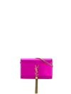 Saint Laurent Kate Tassel Chain Wallet In Pink