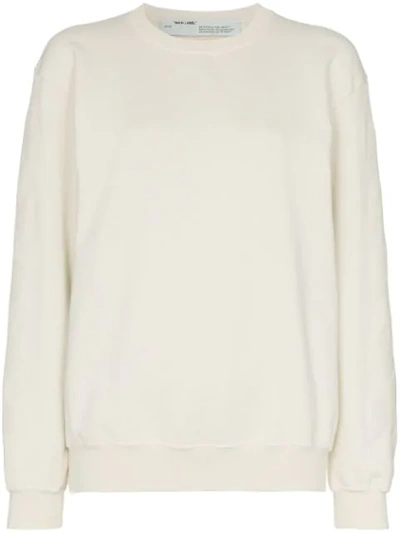 Off-white Tonal Logo Print Sweatshirt In White White